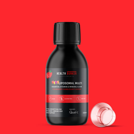 KIDS Liposomal Multi (120ml) Vitamin & Mineral Elixir Strawberry Bubblegum Flavour