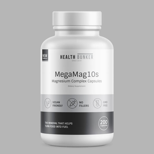 MegaMag10s (Magnesium Complex) 200 Capsules New Formula