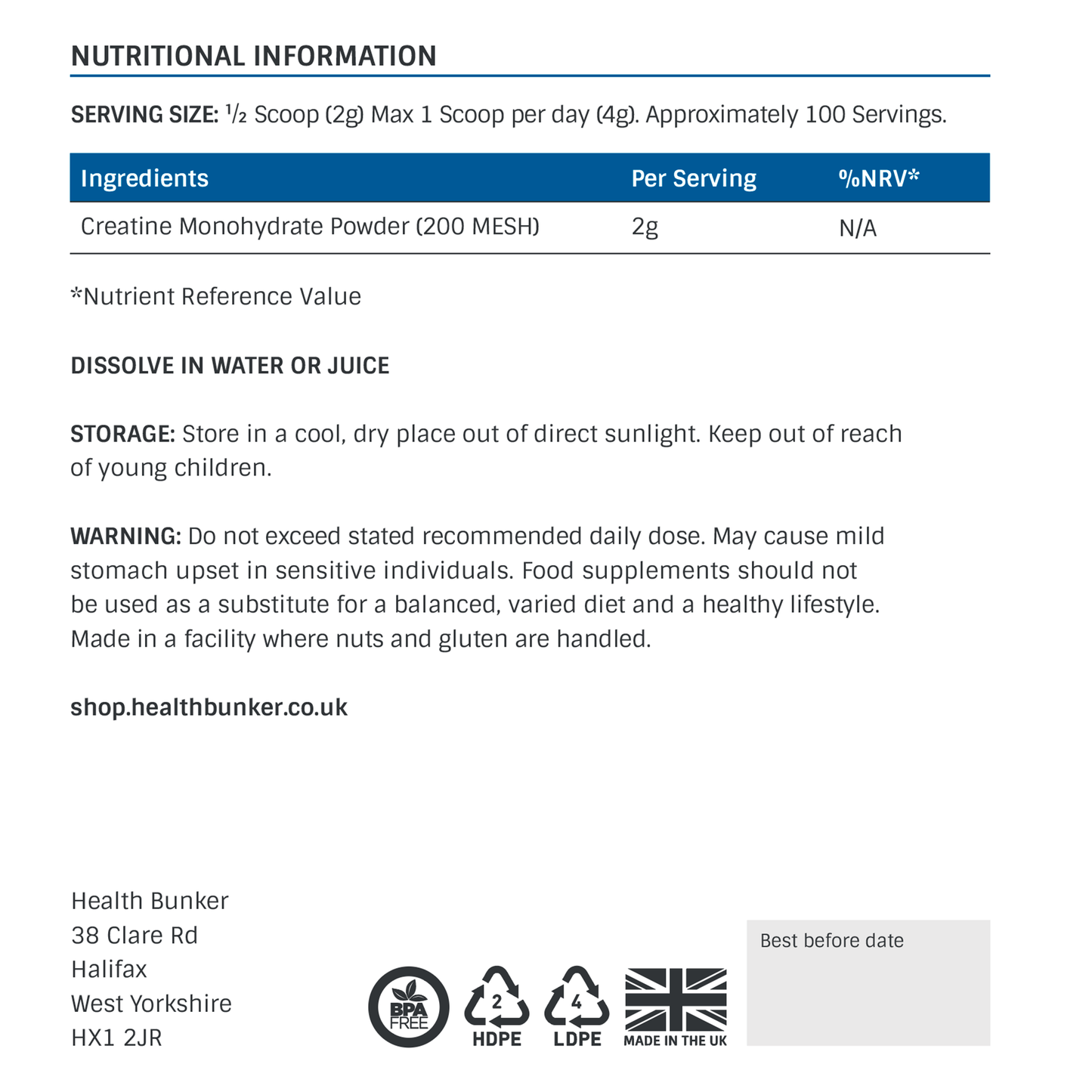 Creatine Powder (400g)